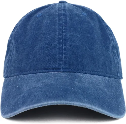 Miniatura 2 de Gorra de béisbol sin estructurar teñida con pigmento de algodón lavado grande XXL