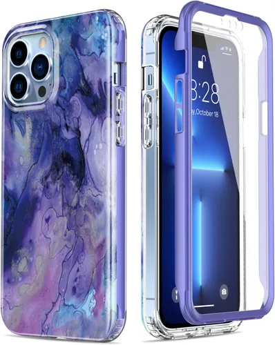 Miniatura 50 de Esdot Funda protectora para iPhone 13 Mini con protector de pantalla integrado, protección de grado militar con diseños de moda para mujeres