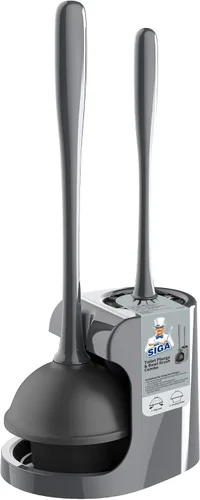 Miniatura 7 de MR.SIGA Combo de émbolo de inodoro y cepillo para limpieza de baño, negro, 1 juego