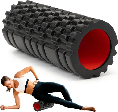 Miniatura 9 de Krightlink Rodillo de espuma para masaje de tejido profundo, rodillo de ejercicio de alta densidad de 13 pulgadas para masaje muscular y liberación