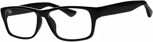 Gafas de lectura de cristal real con lentes de cristal real transparente en marco estilo geek - aumento +0.25 a +3.00