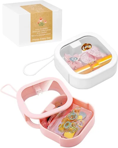 Organizador de cintas para el cabello, pequeño organizador portátil para ligas para el cabello, se puede colgar en la pared, para accesorios para el
