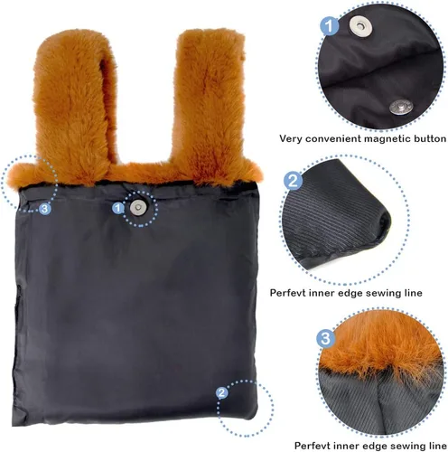 Miniatura 4 de Bolso de mano de moda de muñeca holgada con correa de piel sintética suave