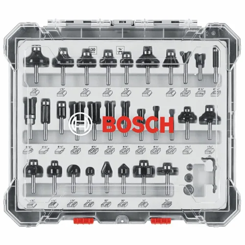 Miniatura 2 de Bosch RBS030MBS Juego de brocas para enrutador de madera con punta de carburo (30 piezas)