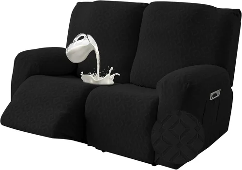 Miniatura 21 de Gennia Funda Impermeable para Sofá Reclinable, Fundas Elásticas para Sofá Reclinable con Bolsillos, Fundas Lavables para Sillón Reclinable Lazy Boy