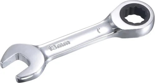 Miniatura 9 de uxcell Llave combinada de trinquete rechoncha de 0.394 in métrica 72 dientes 12 herramientas terminadas en caja de puntos, CR-V