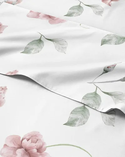 Miniatura 18 de Juego de sábanas florales - Juego de sábanas de cama florales azules y blancas - 1 sábana encimera, 1 sábana bajera y 2 fundas de almohada con 07
