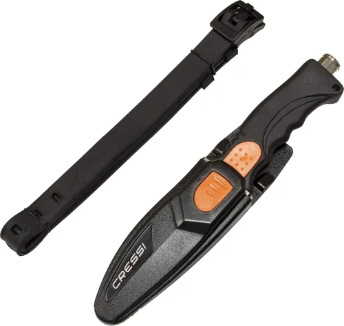 Miniatura 2 de Cressi Borg, cuchillo de hoja larga para buceo y pesca submarina - Punta puntiaguda y roma