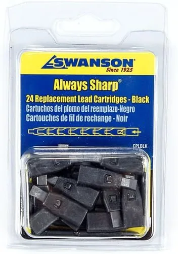 Miniatura 3 de Swanson Tool Co CP216 AlwaysSharp - Lápiz mecánico recargable para carpintero, paquete de dos, con 8 puntas de grafito negro de repuesto adicionales