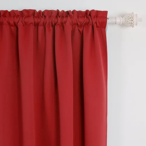 Miniatura 3 de Cortinas opacas Deconovo con barra en tamaño de 42 pulgadas, un panel