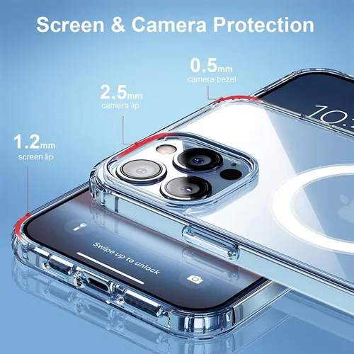 Miniatura 3 de Funda magnética transparente para iPhone 11 de 6.1 pulgadas, compatible con carga MagSafe, [antiamarilleo] [Ultra delgada]