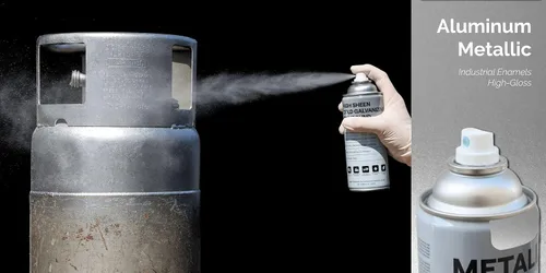 Miniatura 2 de Pinturas para la industria Esmalte industrial, Pintura en aerosol - Maquinaria de hierro de metal de acero - 1 lata (aluminio metálico) 9-S-1423