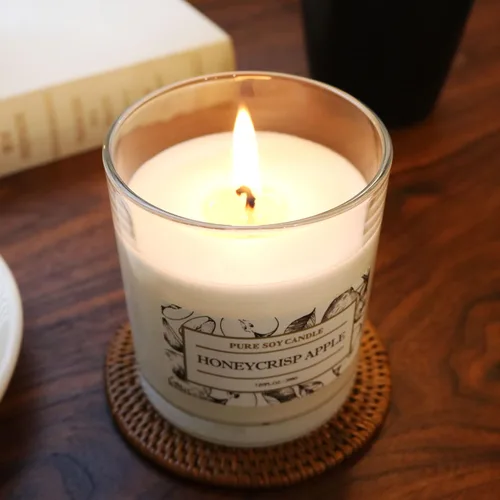 Miniatura 6 de Aronica Velas seguras para mascotas con aroma a manzana, velas perfumadas de larga duración, velas de manzana Honeycrisp limpias, no tóxicas, velas