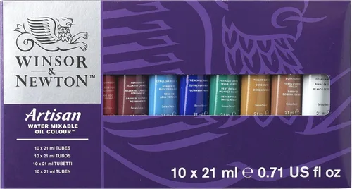 Miniatura 14 de Winsor & Newton Set de 10 tubos de pintura al óleo al agua, 21 ml