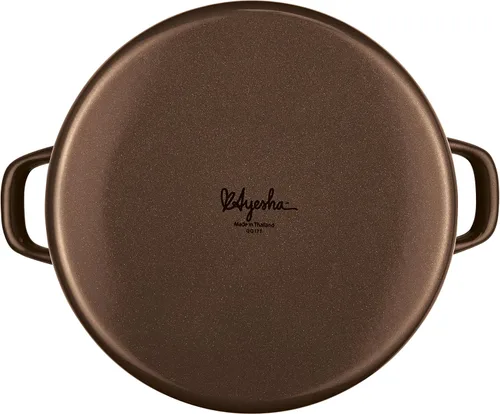 Miniatura 3 de Ayesha Curry Kitchenware Ayesha Curry - Olla esmaltada de curry en acero con tapa, 12 cuartos de galón, azúcar morena Azúcar Moreno