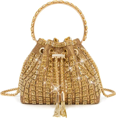 Miniatura 13 de Bolso de mano con diamantes brillantes para mujer, bolso de mano con diamantes de imitación para mujer, bolso de mano de brillo para fiesta