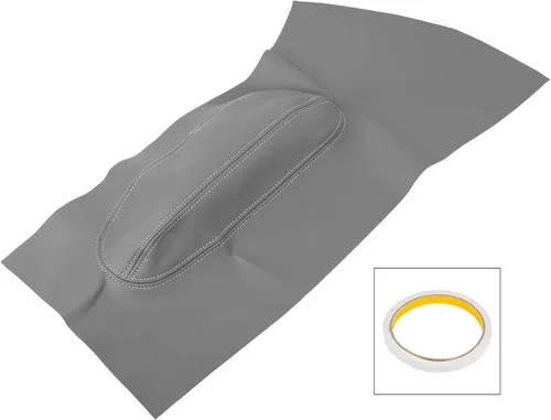 Miniatura 8 de X AUTOHAUX Par de fundas de reposabrazos de panel de puerta de cuero de microfibra gris, reemplazo para Volkswagen Beetle 1998-2010