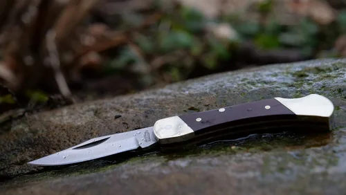 Miniatura 5 de Uncle Henry LB3 Brown Bear - Cuchillo plegable SS de alto carbono de 5.1 pulgadas con hoja de punta de clip de 2.2 pulgadas y mango de madera