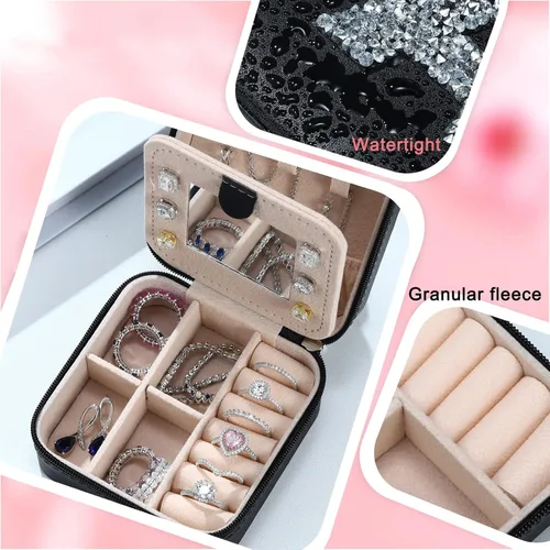 Miniatura 3 de Joyero de viaje para mujeres y niñas, joyero personalizado con monograma, caja de joyería pequeña para accesorios de viaje, joyero de viaje, regalos