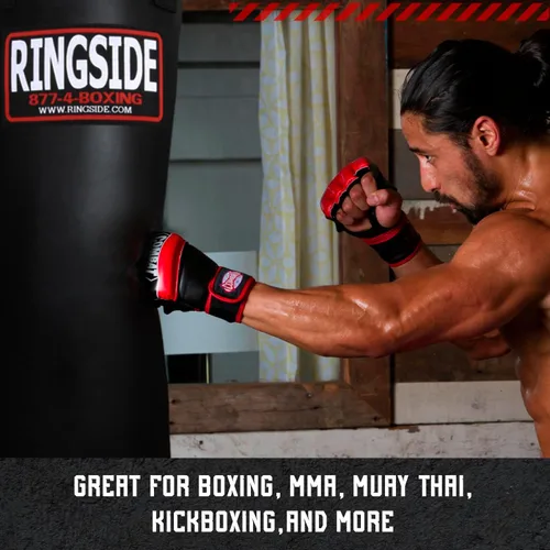 Miniatura 4 de Ringside Bolsa Pesada de Boxeo y Golpeo Powerhide de 100 libras (Relleno Suave) Negro, 100 LBS