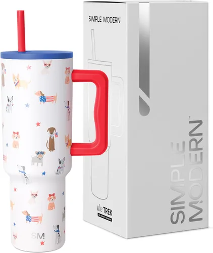 Miniatura 58 de Simple Modern Vaso Trek de 40 oz con Asa y Tapa con Pajilla Vaso de Viaje Aislado de Acero Inoxidable Apto para Portavasos Slumberland