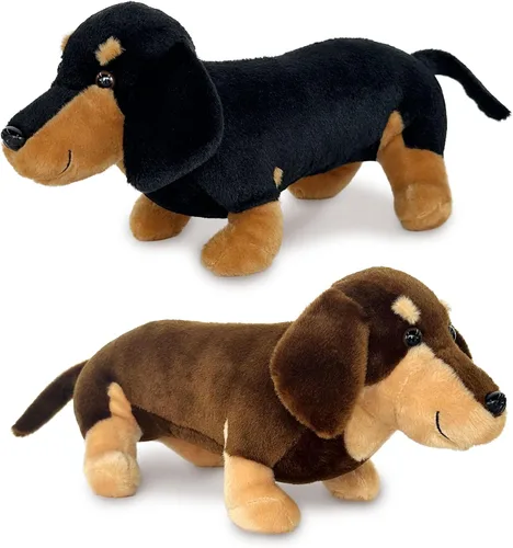 Miniatura 10 de Perro Sentado de Peluche 19 cm Animal de Peluche de Felpa Perros de Peluche Suave y Acogedor Juguetes de Perro para Cumpleaños y Fiesta Infantil