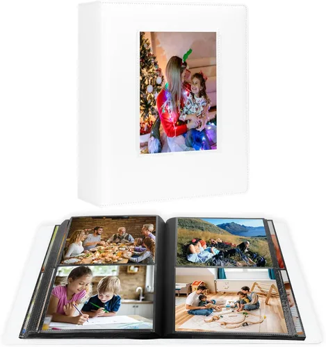 Miniatura 10 de Álbum de fotos de 272 bolsillos de 5 x 7 pulgadas con capacidad para 272 fotos, álbum de fotos de 5 x 7 pulgadas, cubierta de cuero de gran