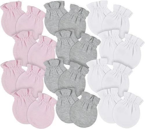 Miniatura 6 de Gerber Manoplas Antiarañazos para Bebés Niñas, Paquete de 8 y Paquete de 12