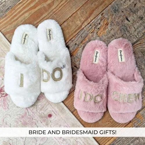 Miniatura 4 de Dearfoams Womens BrideBridesmaid I Do I Do Crew Giftable Wedding Slide Slipper