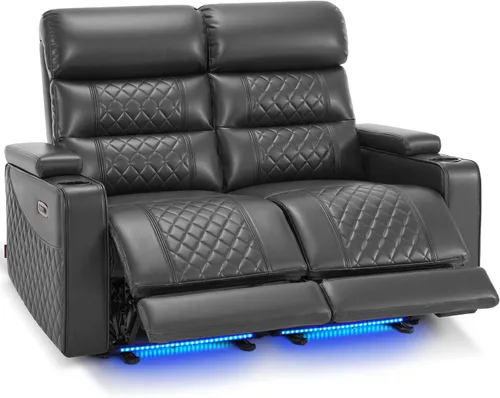 Miniatura 21 de MCombo Sofá Loveseat Eléctrico de 3 Asientos de 76.7'' para Adultos, Asiento de Cine en Casa con Reposacabezas Eléctrico, Certificado FSC, Puertos