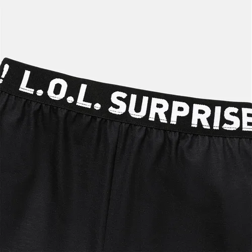 Miniatura 5 de L.O.L. Surprise! Conjunto de ropa para niñas con estampado de muñeca de manga corta con nudo de corbata, camiseta y pantalones cortos, ropa