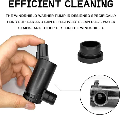 Miniatura 3 de Repuesto de bomba de limpiaparabrisas para Ford Lincoln Mazda Mercury OEM # 89017059 173686, bomba de motor de líquido para limpiaparabrisas