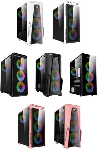 Miniatura 3 de Apevia FB4-RGB Frostblade Ventilador LED silencioso RGB de 4.724 in que cambia de color para juegos con control remoto, 16 LED y 8 almohadillas