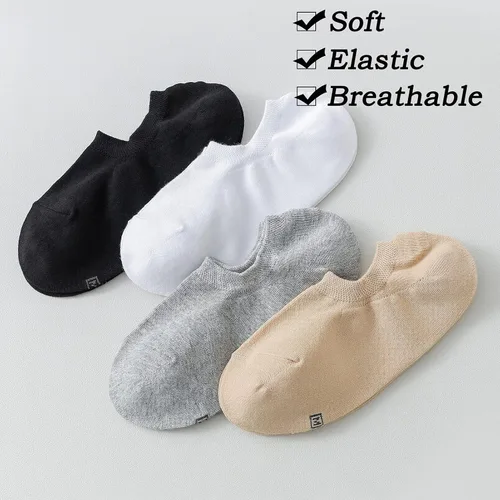 Miniatura 6 de JORMATT Calcetines invisibles para mujer, de algodón, de corte bajo, planos, antideslizantes, 12 pares, 6 pares