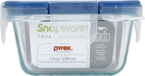 Miniatura 10 de Snapware Total Solutions - Juego de recipientes de vidrio para almacenamiento de alimentos (paquete de 2, 1 y 4 tazas), tapas herméticas y a prueba