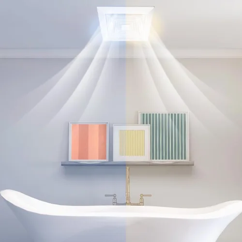 Miniatura 5 de Baquler 1 cubierta de ventilador de baño de 9.84 x 9.84 pulgadas con resortes, cuadrado para techo o pared para parrilla de techo, compatible