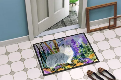 Miniatura 4 de Caroline's Treasures SS8636MAT Sheltie - Tapete para puerta delantera, 18 x 27 pulgadas, para interiores y exteriores, para entrada, antideslizante