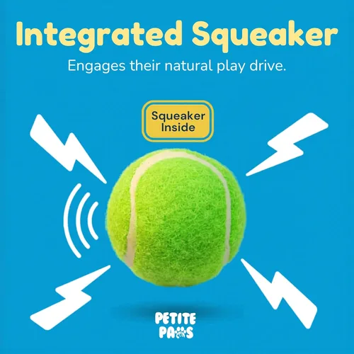 Miniatura 4 de Pelotas de tenis chirriantes coloridas para perros pequeños y cachorros, 1.5 pulgadas, paquete de 12 unidades, juguetes de entrenamiento para perros