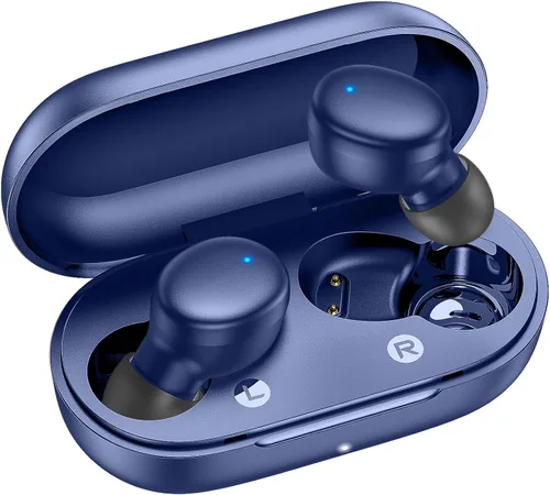 Miniatura 15 de kurdene Auriculares inalámbricos Bluetooth de 5.3 pulgadas, auriculares ligeros, sonido de graves profundos, micrófonos integrados, auriculares