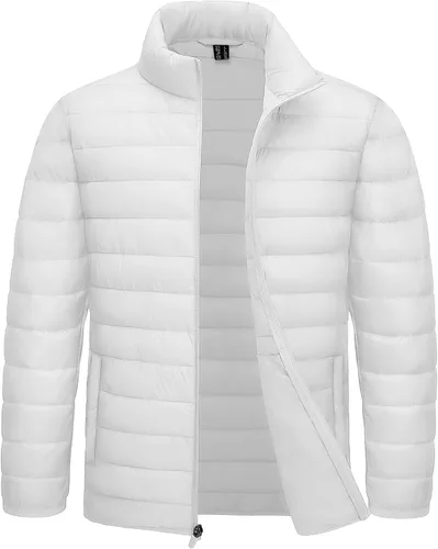 Miniatura 20 de TACVASEN Chaqueta Puffer Ligera para Hombre Chaquetas Acolchadas de Invierno Puffy Abrigadas Resistentes al Agua Resistentes al Viento Abrigos
