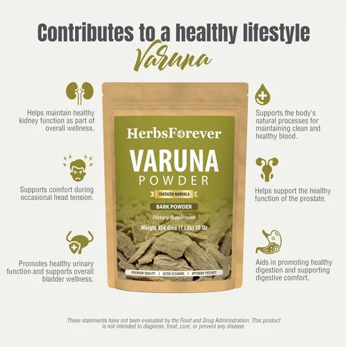 Miniatura 8 de HerbsForever Varuna Powder - Crataeva Nurvala - Salud de la próstata - Apoya la salud prostática, riñones, vesícula biliar y tracto urinario - Sin