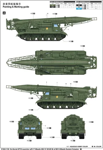 Miniatura 3 de Trumpeter ex-soviet 2p19 lanzador con R-17 misil modelo kit