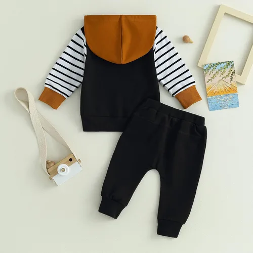Miniatura 5 de Hoanselay Conjunto de sudadera de manga larga con capucha y pantalones de otoño e invierno para bebé niño