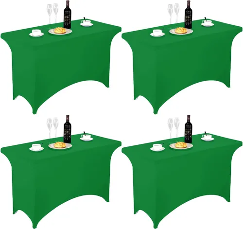 Miniatura 183 de FORLIFE - Funda de mesa de elastano, mantel ajustado de 4 pies para mesas rectangulares, funda elástica para patio, universal para bodas, banquetes