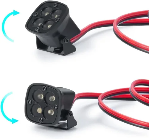 Miniatura 3 de SWX Faros delanteros RC para coche, luces LED RC Spotlight RC para 1/10 RC Crawler Axial SCX10 III 90046 TRX4 TRX6 Redcat Gen8 Actualizaciones