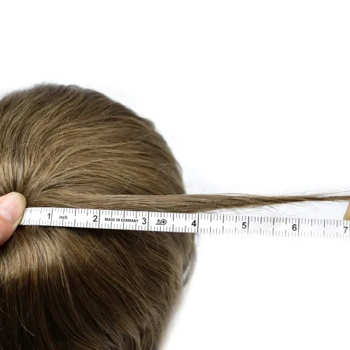Miniatura 4 de LYRICAL HAIR Toupee - Sistema de reemplazo de postizo para hombres, prótesis masculina, unidad de cabello humano suave y fino para hombres, 8 x 10