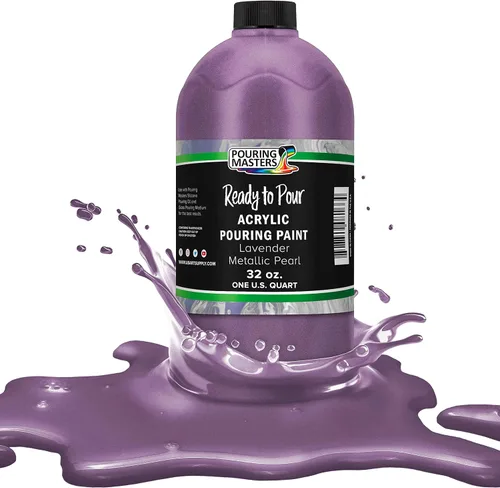 Miniatura 28 de Pouring Masters Royal Blue Metallic Pearl - Pintura acrílica para verter lista para verter – Pintura acrílica líquida premezclada de 32 onzas