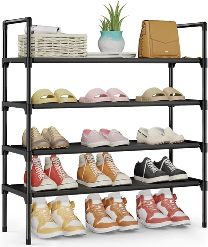 Miniatura 10 de Kitsure Zapatero – Organizador de zapatos de 2 niveles, zapatero para armario, entrada, dormitorio, estante de almacenamiento de fácil montaje