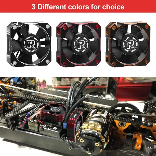 Miniatura 6 de Paquete de 2 ventiladores de refrigeración de motor RC de 1.378 in, 21000 RPM, 8.4 V, ventilador de refrigeración de motor ESC de aluminio