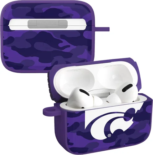 Miniatura 12 de Affinity Bands Kansas State Wildcats HDX Case Cover Compatible with Apple AirPods Gen 1 & 2 (Paint Stripe)